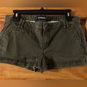 Express Women's Dark Green Shorts